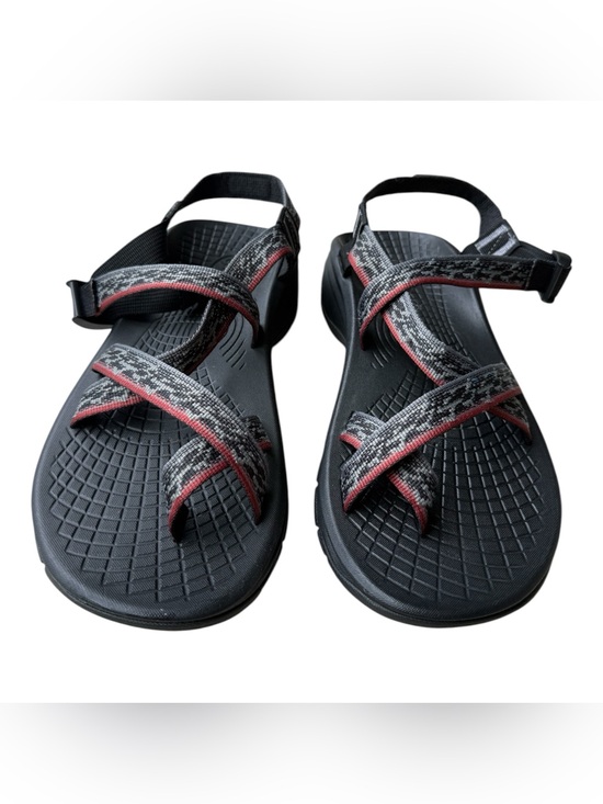 Chaco Men\'s Z2/Cloud toe loop sport sandals black grey and red Size 10 main image 6